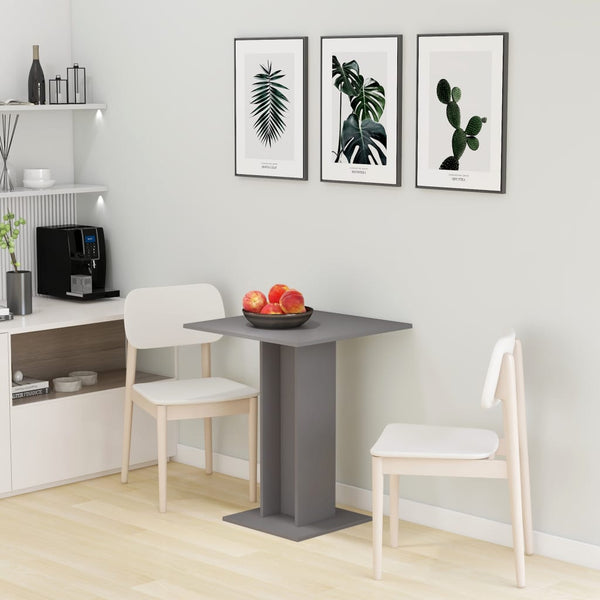  Bistro Table Grey 60x60x75 cm Chipboard