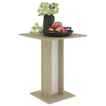 Bistro Table White and Sonoma Oak 60x60x75 cm Chipboard