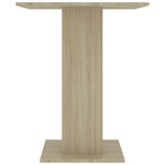 Bistro Table White and Sonoma Oak 60x60x75 cm Chipboard