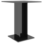 Bistro Table High Gloss Black 60x60x75 cm Chipboard