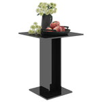Bistro Table High Gloss Black 60x60x75 cm Chipboard
