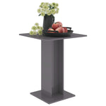 Bistro Table High Gloss Grey 60x60x75 cm Chipboard