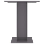 Bistro Table High Gloss Grey 60x60x75 cm Chipboard