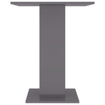 Bistro Table High Gloss Grey 60x60x75 cm Chipboard