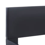 Bed Frame Black Faux Leather 137x187 cm