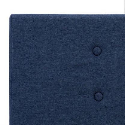 Bed Frame Blue Fabric 153x203 cm