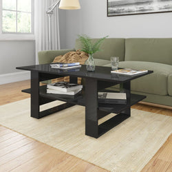 Coffee Table High Gloss Black 110x55x42 cm Chipboard