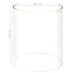 Glass Cylinder for Hot Dog Warmer 200x240 mm