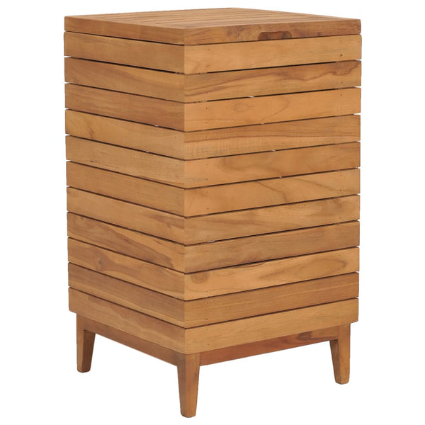 Laundry Basket 40x40x70 cm Solid Teak Wood