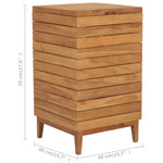 Laundry Basket 40x40x70 cm Solid Teak Wood