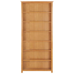 6-Tier Bookcase 90x22.5x200 cm Solid Oak Wood