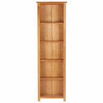Narrow Bookcase 52x22.5x170 cm Solid Oak Wood and MDF