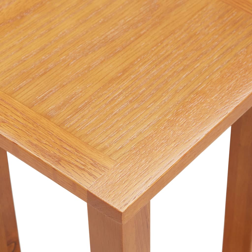 Side Table 27x24x55 cm Solid Oak Wood and MDF