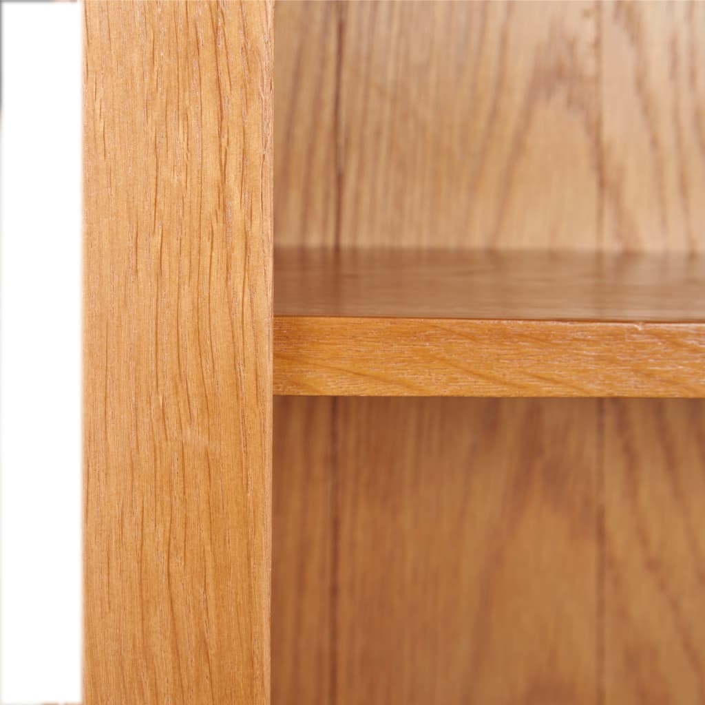 Narrow Bookcase 45x22.5x82 cm Solid Oak Wood and MDF