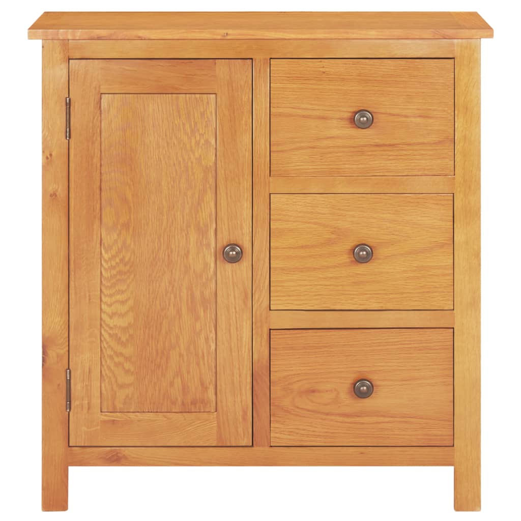 Cupboard 70x35x75 cm Solid Oak Wood and MDF