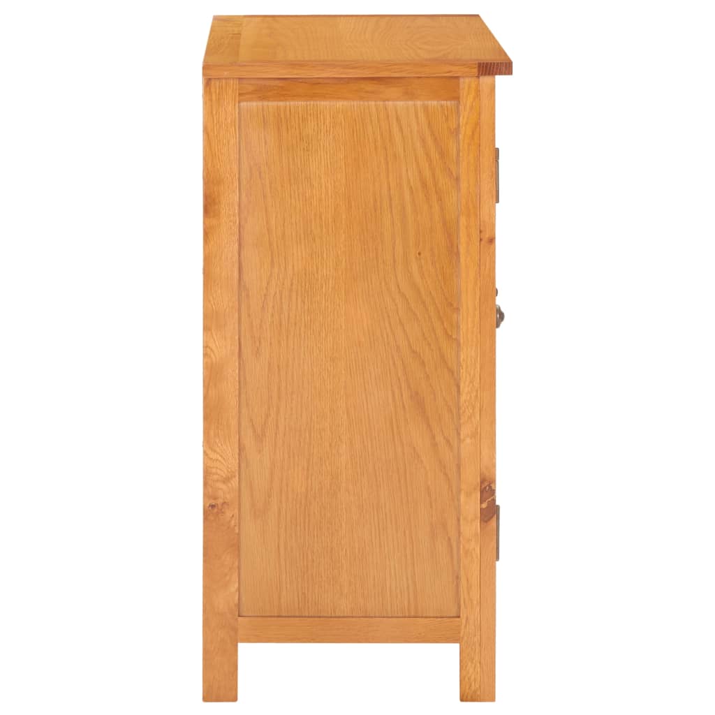 Cupboard 70x35x75 cm Solid Oak Wood and MDF