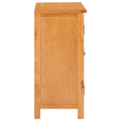 Cupboard 70x35x75 cm Solid Oak Wood and MDF