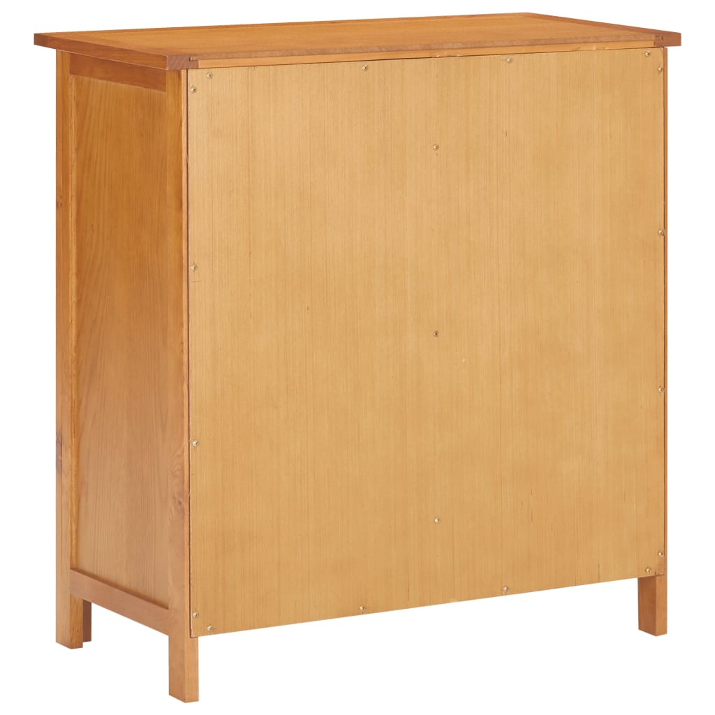 Cupboard 70x35x75 cm Solid Oak Wood and MDF
