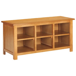 Shoe Rack 90x37x45 cm Solid Oak Wood and MDF