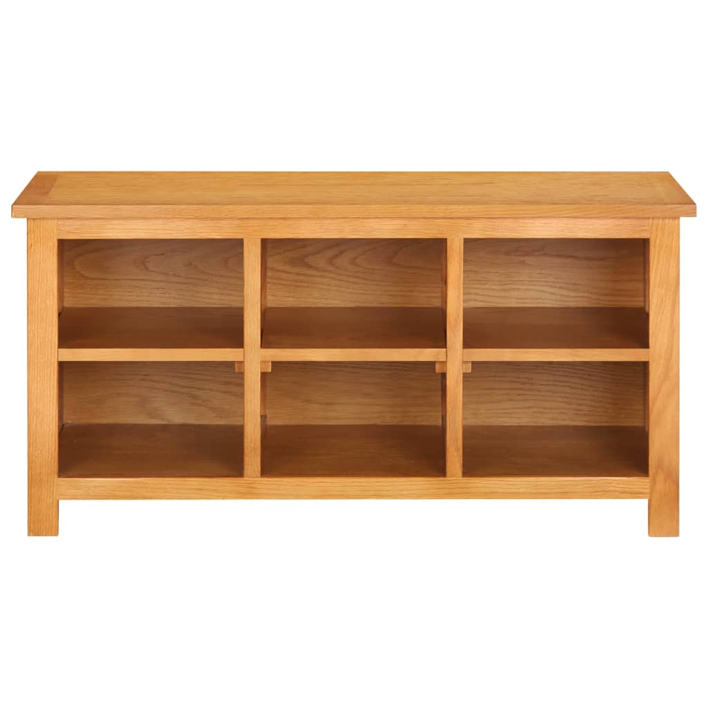 Shoe Rack 90x37x45 cm Solid Oak Wood and MDF