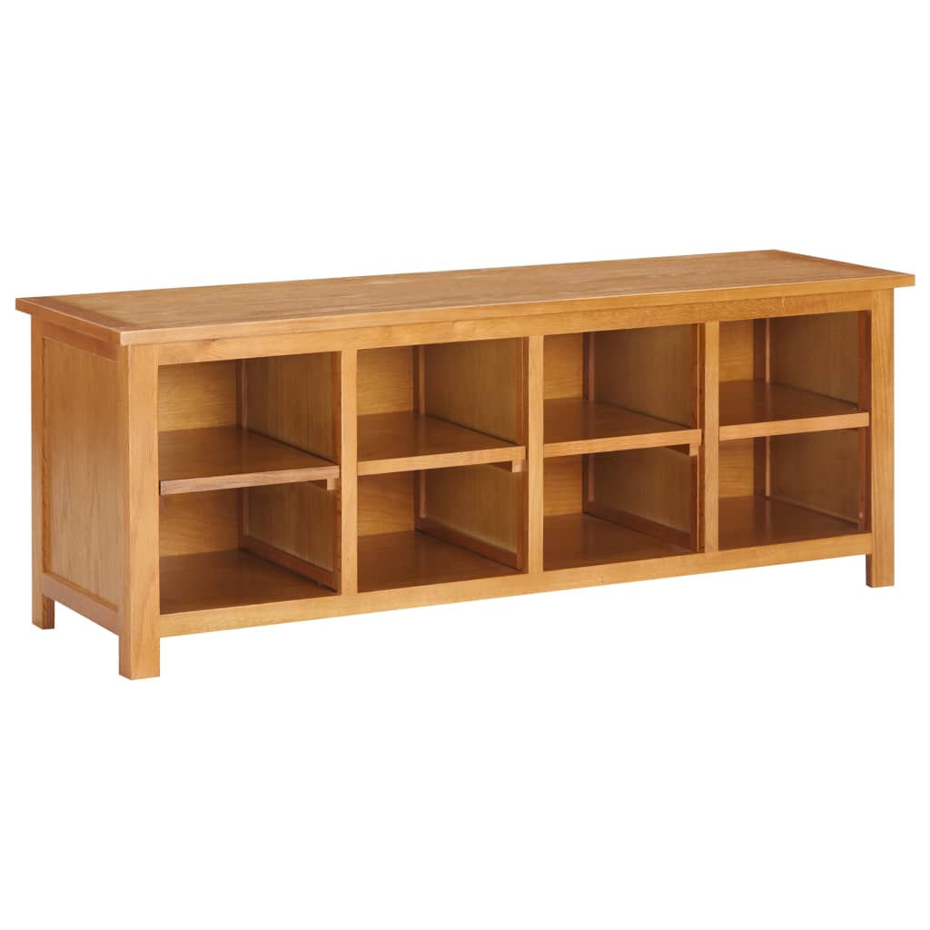 Shoe Rack 120x37x45 cm Solid Oak Wood and MDF