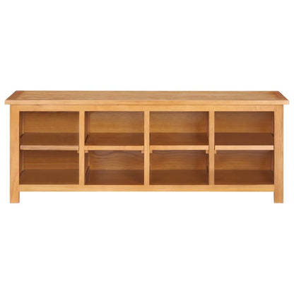 Shoe Rack 120x37x45 cm Solid Oak Wood and MDF