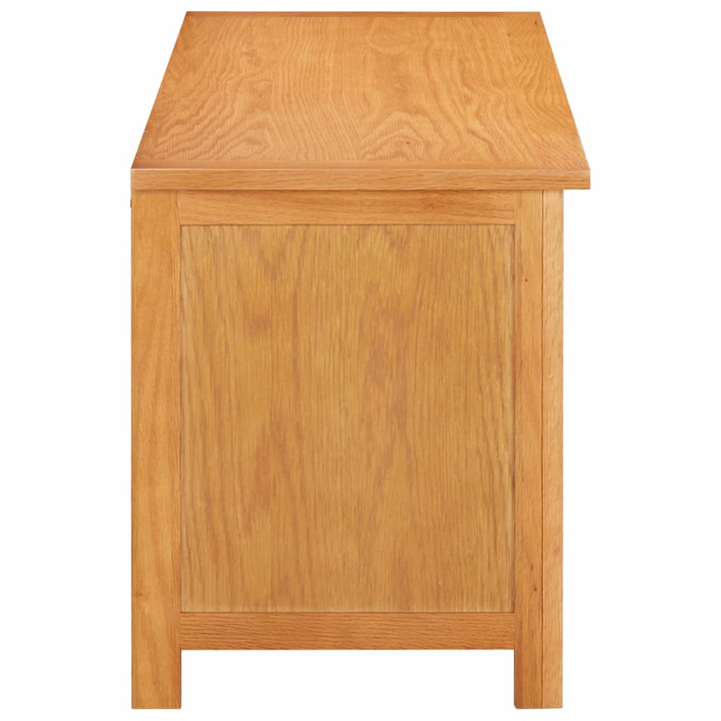 Shoe Rack 120x37x45 cm Solid Oak Wood and MDF
