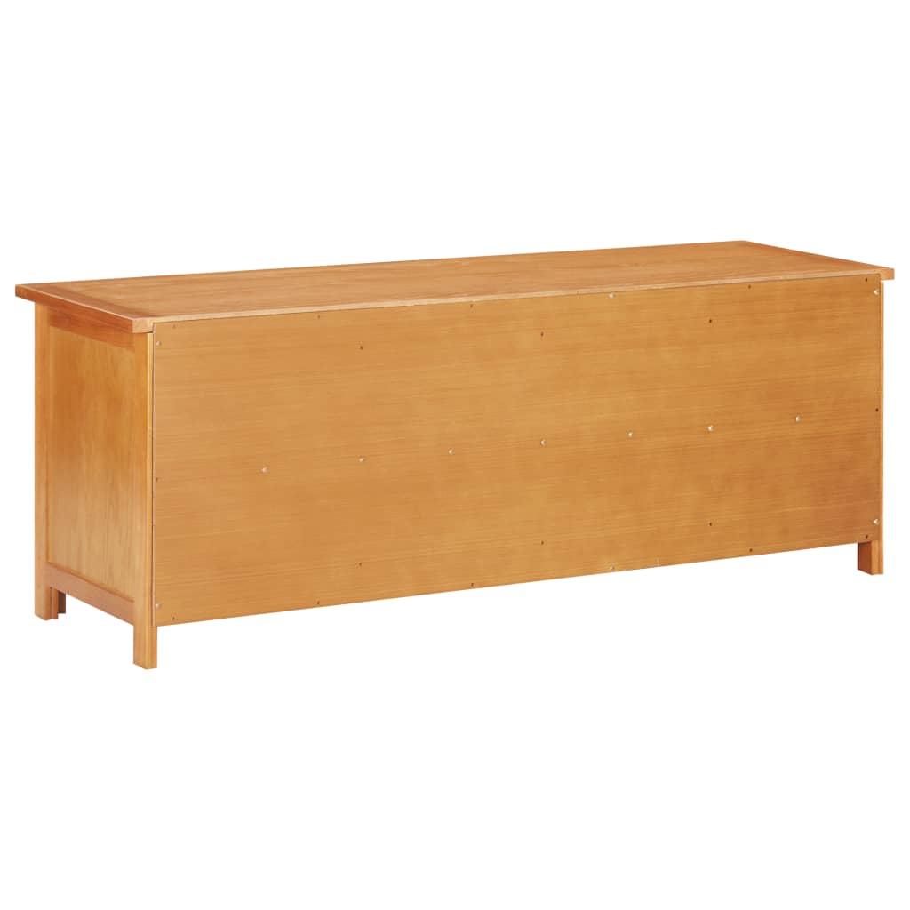 Shoe Rack 120x37x45 cm Solid Oak Wood and MDF