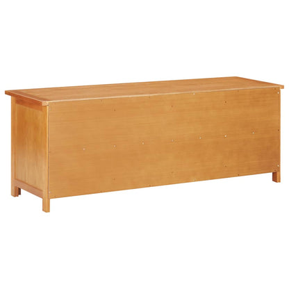 Shoe Rack 120x37x45 cm Solid Oak Wood and MDF
