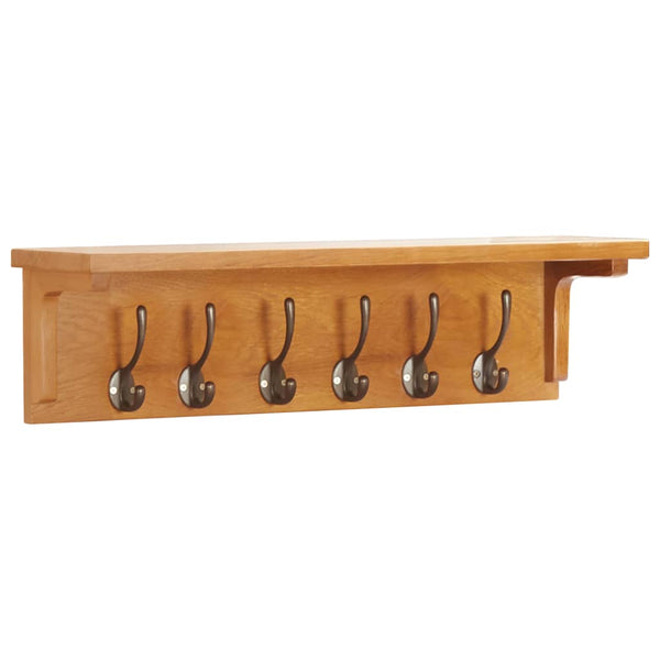  Coat Rack 60x16x16 cm Solid Oak Wood