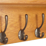 Coat Rack 60x16x16 cm Solid Oak Wood