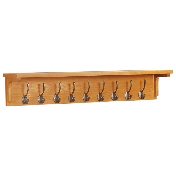  Coat Rack 90x16x16 cm Solid Oak Wood