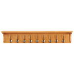 Coat Rack 90x16x16 cm Solid Oak Wood