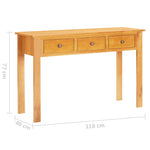 Dressing Table 118x40x77 cm Solid Oak Wood and MDF