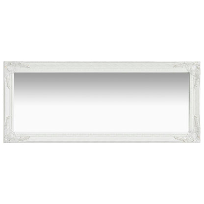 Wall Mirror Baroque Style 50x120 cm White