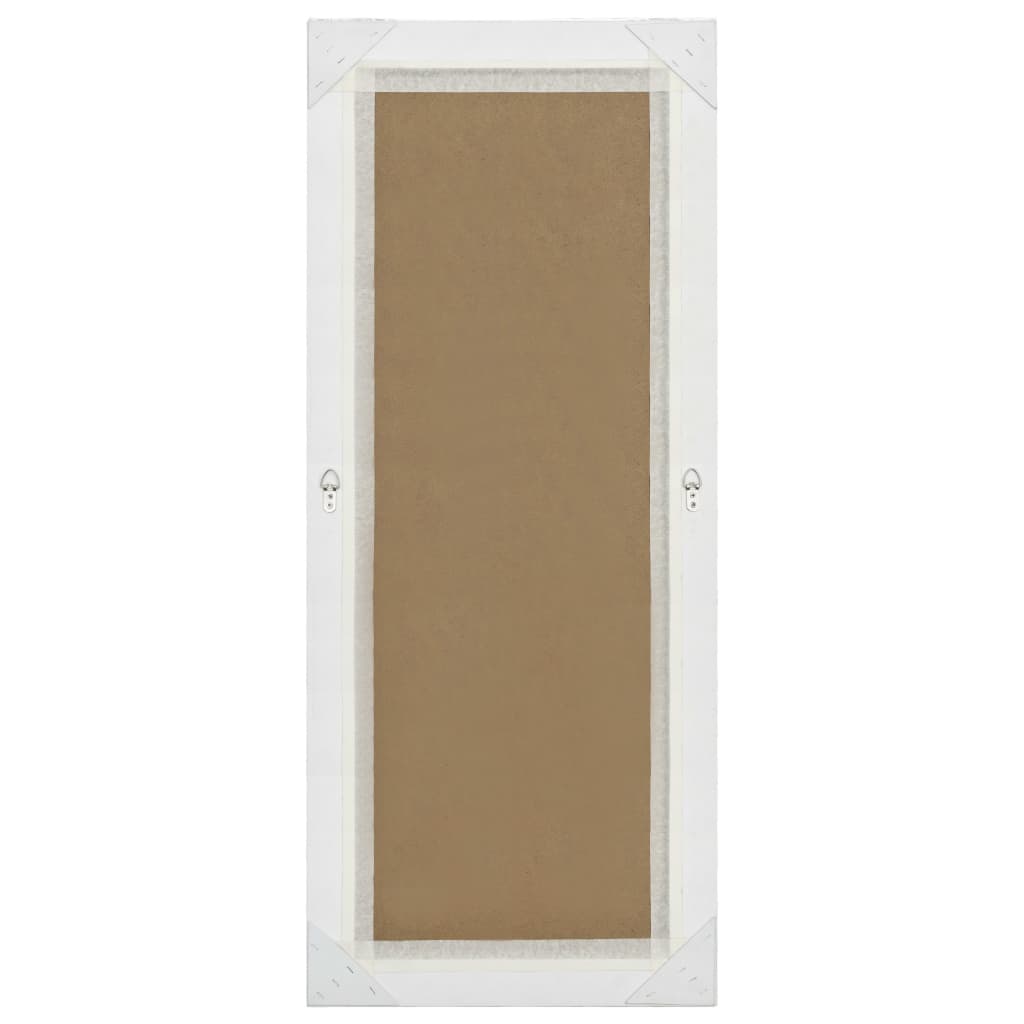 Wall Mirror Baroque Style 50x120 cm White