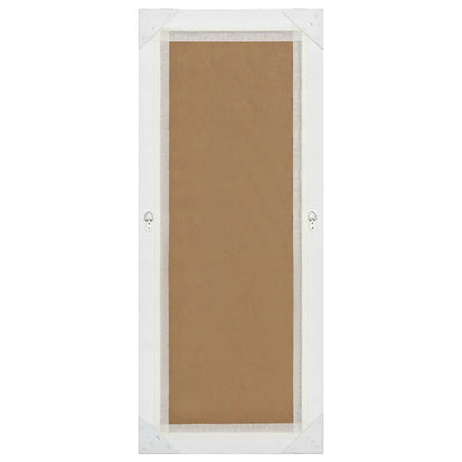 Wall Mirror Baroque Style 50x120 cm White