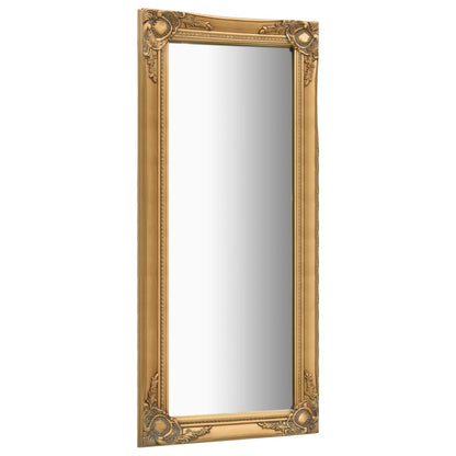 Wall Mirror Baroque Style 50x120 cm Gold