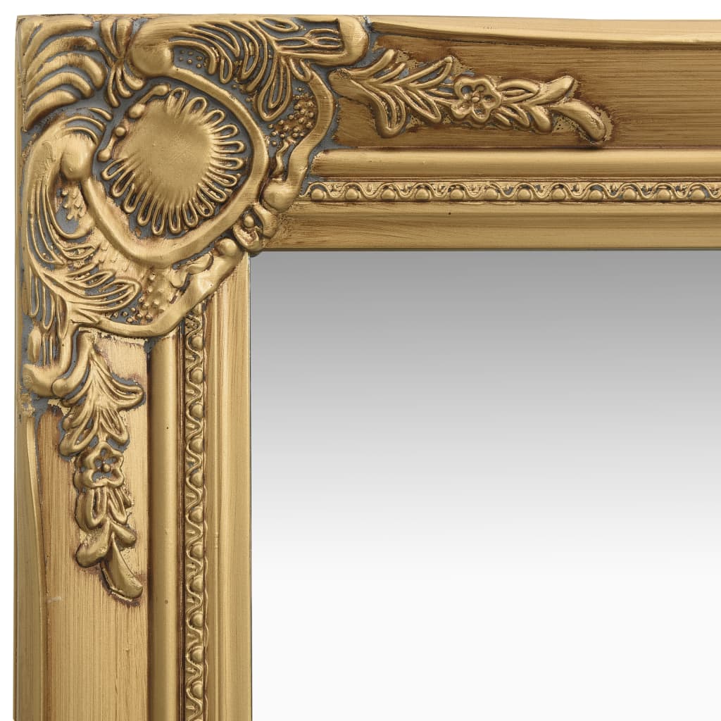 Wall Mirror Baroque Style 50x120 cm Gold