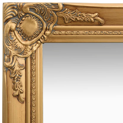 Wall Mirror Baroque Style 50x120 cm Gold