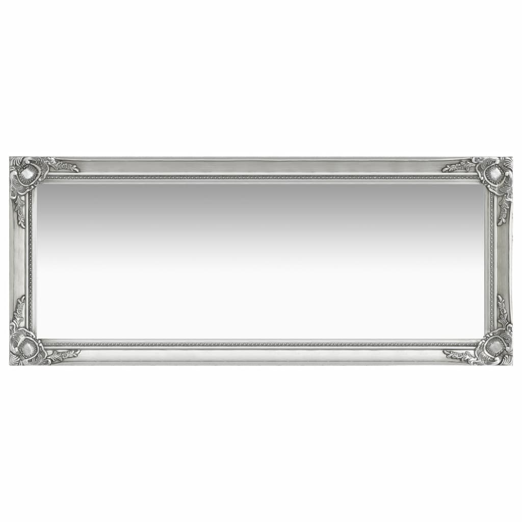 Wall Mirror Baroque Style 50x120 cm Silver