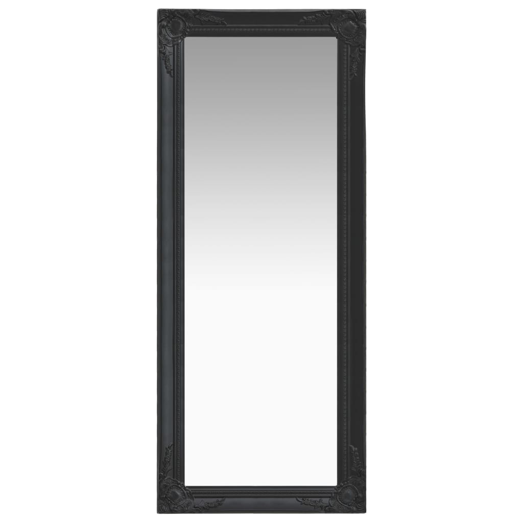 Wall Mirror Baroque Style 50x120 cm Black