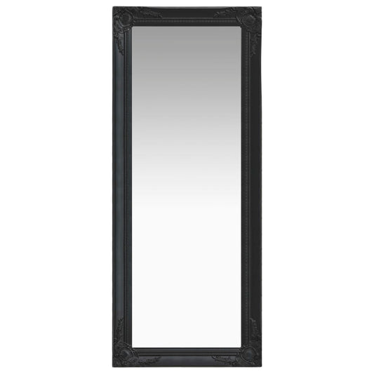 Wall Mirror Baroque Style 50x120 cm Black