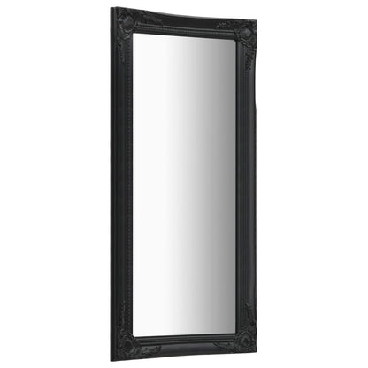 Wall Mirror Baroque Style 50x120 cm Black