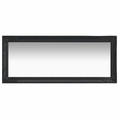 Wall Mirror Baroque Style 50x120 cm Black