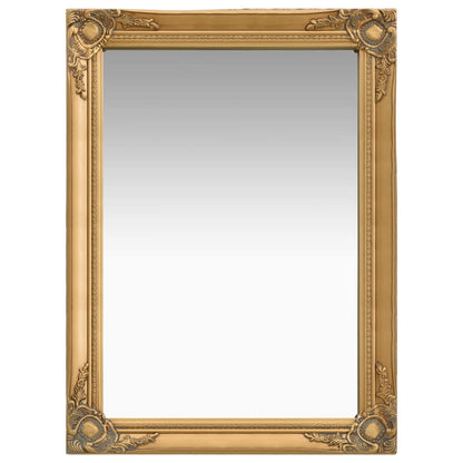 Wall Mirror Baroque Style 60x80 cm Gold