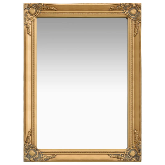 Wall Mirror Baroque Style 60x80 cm Gold