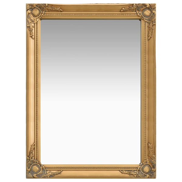  Wall Mirror Baroque Style 60x80 cm Gold