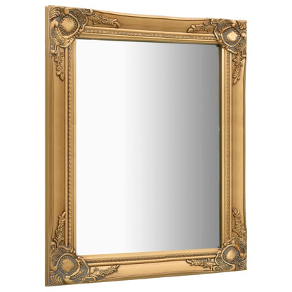 Wall Mirror Baroque Style 60x80 cm Gold