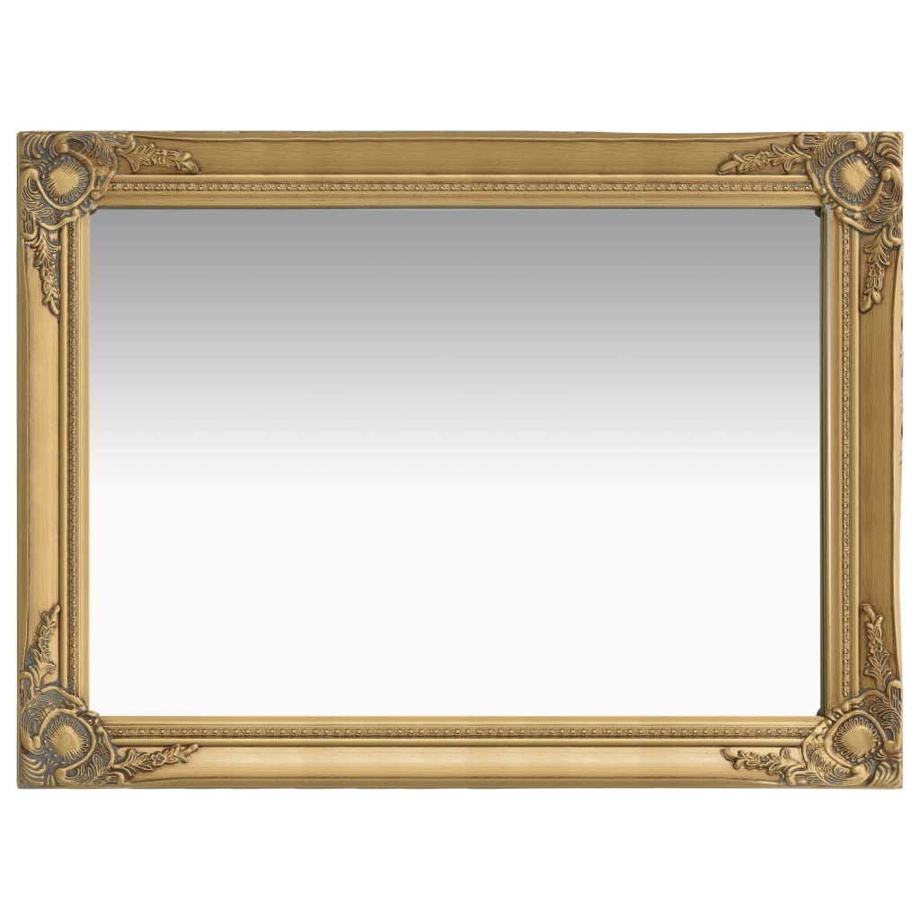 Wall Mirror Baroque Style 60x80 cm Gold
